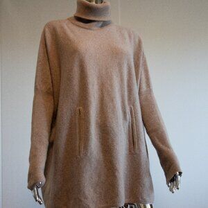 Cream Turtleneck with Pockets Size 8